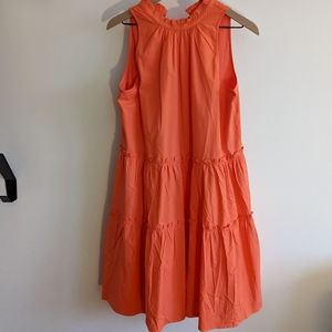 Ann Taylor Petite Ruffle Tiered Shift Dress M